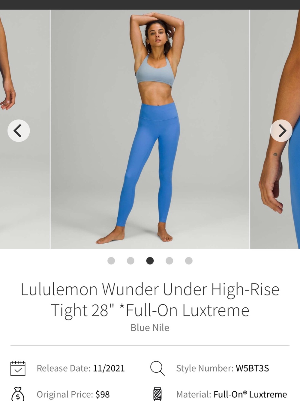 lululemon athletica High-Rise Leggings in Blue Nile